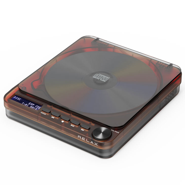 リラックス ピクセルチューンズ CDプレーヤー RE-D9X01 送料無料 Bluetooth対応 レトロプレーヤー 音楽 CD スケルトン レトロフューチャー ESP機能 壁掛けOK ワイヤレス接続可 インテリアウォームグレー