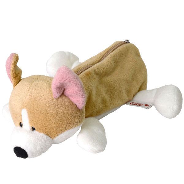 NICI ニキ コーギー シベリアンハスキー ボーダーコリー フィギュアポーチ 定形外 送料無料 ペンケース ポーチ 筆箱 ぬいぐるみ キャラクター コーギー