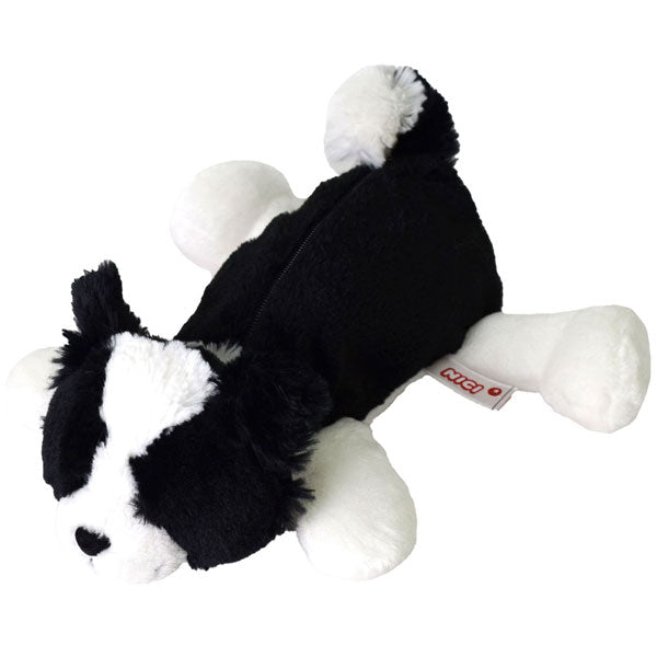 NICI ニキ コーギー シベリアンハスキー ボーダーコリー フィギュアポーチ 定形外 送料無料 ペンケース ポーチ 筆箱 ぬいぐるみ キャラクター コーギー