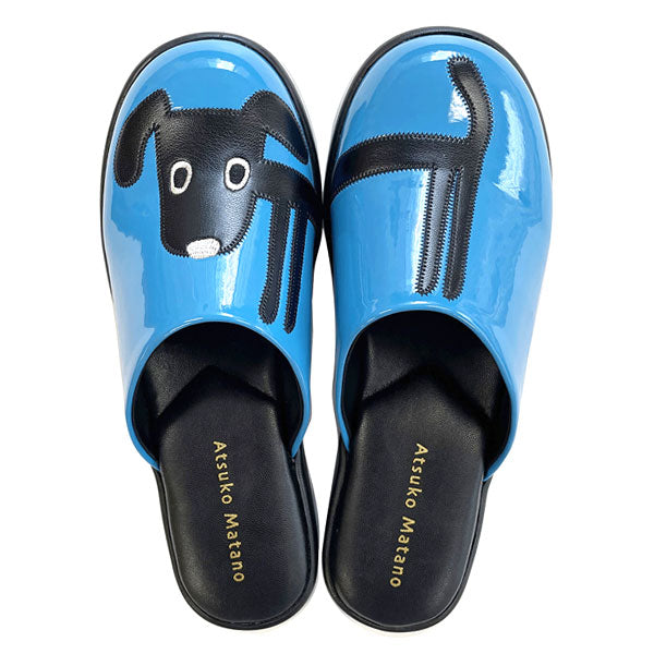 マタノアツコ クロ サンダル Mサイズ Lサイズ 送料無料 スリッパ 外履き 犬 イヌ シンプル おしゃれ レディース プレゼント