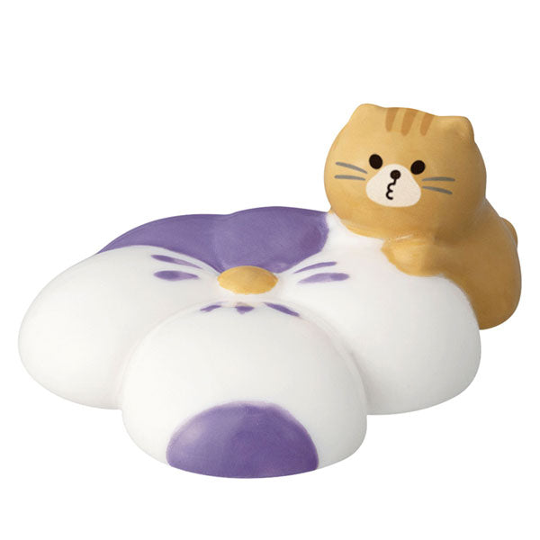 デコレ 花にゃんこ 箸置き6個セット MG-3868 定形外 送料無料 猫 ねこ ネコ 箸置き アネモネ マーガレット パンジー ネモフィラ クローバー あじさい 春 食卓 キッチン雑貨 小物 かわいい
