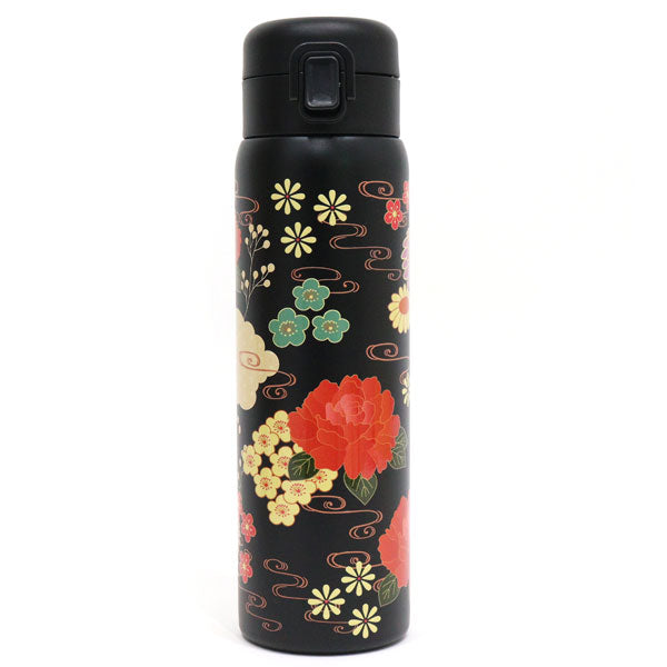 ワンタッチボトル480ml 和柄 841-004 841-005 841-006 841-009 送料無料 水筒 ステンレスボトル 保冷 保温 ボトル 舞妓 蒔絵 風神雷神 寿司 日本 日本伝統 ギフト 持ち運び おしゃれ