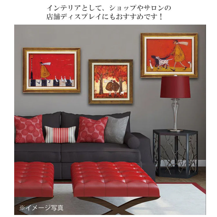 ユーパワー サム トフト アヒルと横断 ST-08011送料無料 アートフレーム アート 鳥 アヒル おしゃれ ギフト 北欧 インテリア お部屋