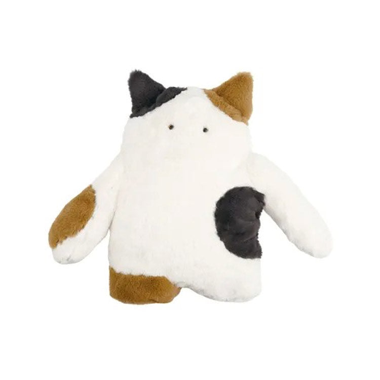 カイロ 湯たんぽ ネコティ USB ウォーム クッション KNN8863 ぬいぐるみ あったか ファー ネコ 猫 ハチワレ 茶トラ ミケ 851-252ホワイト