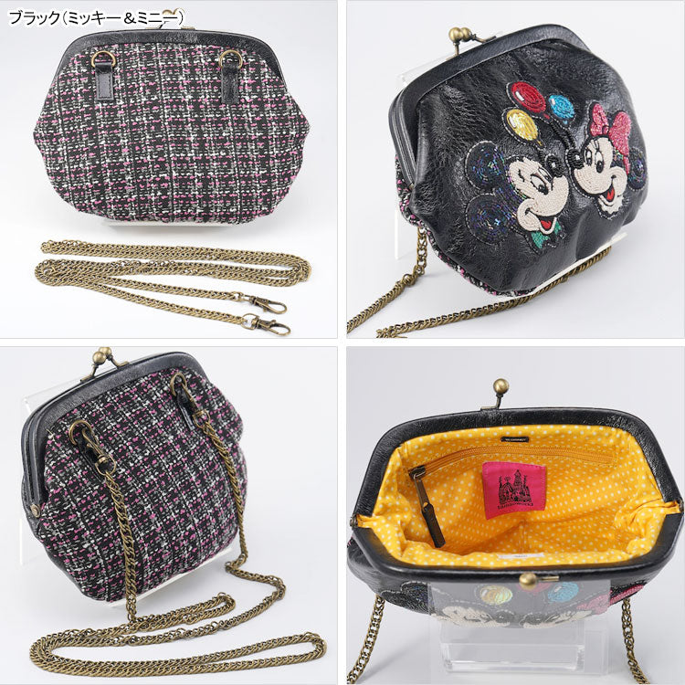 タマオワールド ディズニー 刺繍がま口ショルダーバッグ SHO3741 SHO3670 送料無料 ミッキー ミニー おしゃれキャット マリー ベルリオーズ トゥルーズ バッグ 財布 ショルダーバッグ ポーチ 刺繍 ビーズ