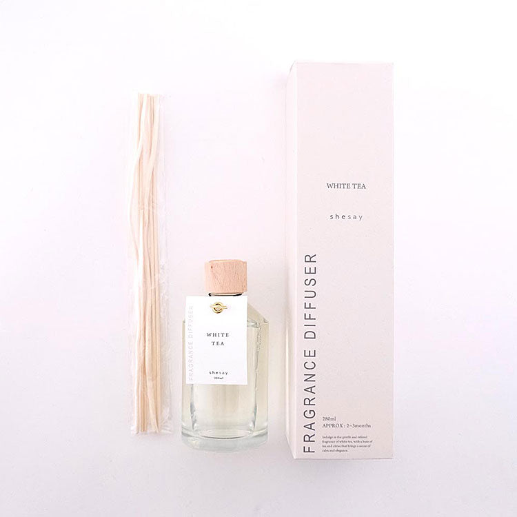 shesay 心地良い空間を香りで演出する フレグランスディフューザー Lサイズ 280ml リードディフューザー ルームフレグランス 玄関 リビング 寝室 トイレ Aベルガモットレモン