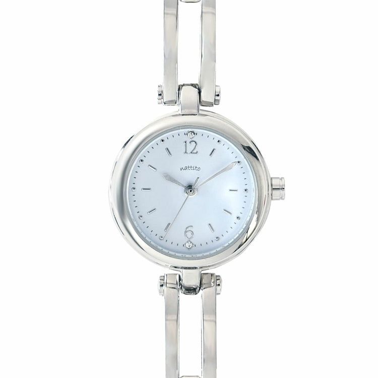 腕時計 ST288 WP ミジュ 定形外 送料無料 防水 フィールドワーク メタルバンド レディース 5気圧 防水 時計 アナログ 小さめ シンプル 長持ち 電池 シルバーホワイト