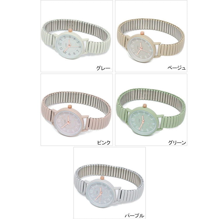 腕時計 レディース ジャイプ JN050 定形外 送料無料 時計 ジャバラウォッチ シンプル かわいい 上品 通勤 通学 ビジネス グレー