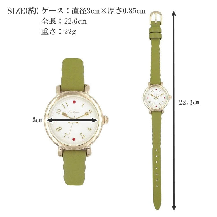 腕時計 ティースプーン スイーツベルト ウォッチ N03324A-1 時計 定形外 送料無料 レディース 日常生活防水 スイーツ モチーフ フォロー キッチン