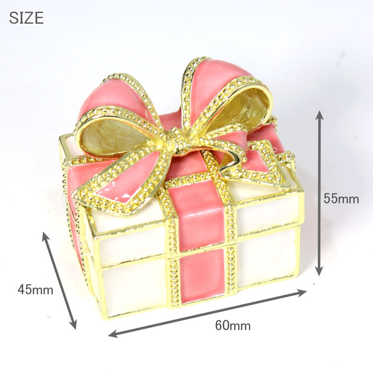 ピィアース ジュエリーボックス プレゼントボックス SAKURAピンク ex310-8 送料無料 リボン 宝石箱 桜 小物入れ リングピロー クリスタル キラキラ
