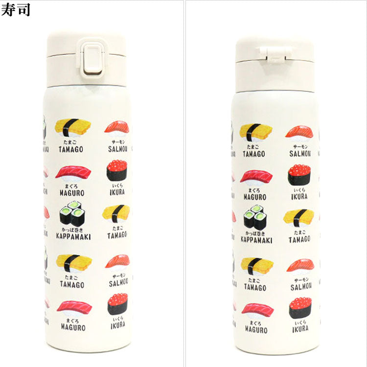 ワンタッチボトル480ml 和柄 841-004 841-005 841-006 841-009 送料無料 水筒 ステンレスボトル 保冷 保温 ボトル 舞妓 蒔絵 風神雷神 寿司 日本 日本伝統 ギフト 持ち運び おしゃれ