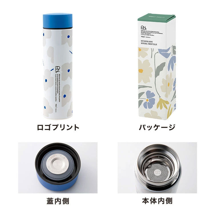 Wpc. Patterns ステンレスボトル 450ml 送料無料 W133 水筒 マグボトル 保冷 保温 持ち運び 持ちやすい 洗いやすい 真空二層 直飲み 花柄 かわいい 日常生活 ランチ レディース 女性 ギフト