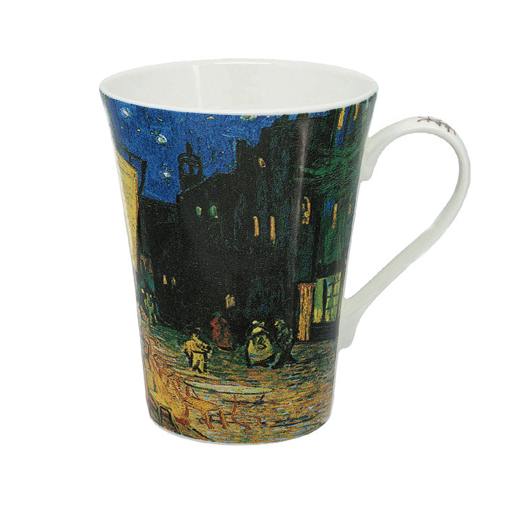 名画 マグカップ AC-0200 世界の名画と コーヒータイム ボーンチャイナ ティーカップゴッホ「アーモンドの花」