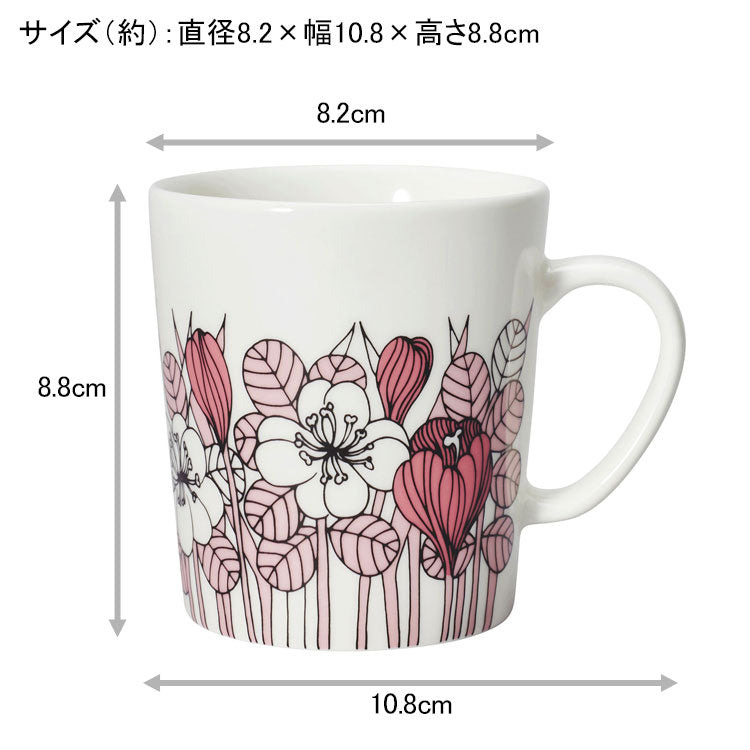 アラビア 150周年バックスタンプ付き クロッカス マグ 0.3L ピンク 1069610 マグカップ 北欧雑貨 フィンランド ギフト