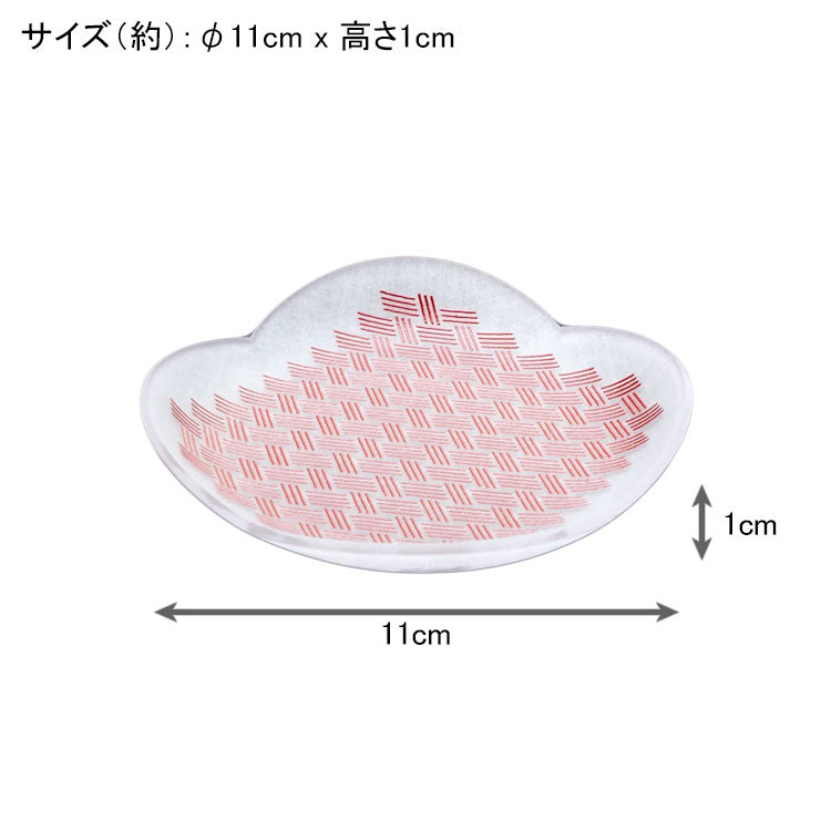 toumei×DOTS 京印伝 漆 まめざら 11cm 木箱入 定形外 送料無料 食器 皿 小皿 トウメイ 和食器 和柄