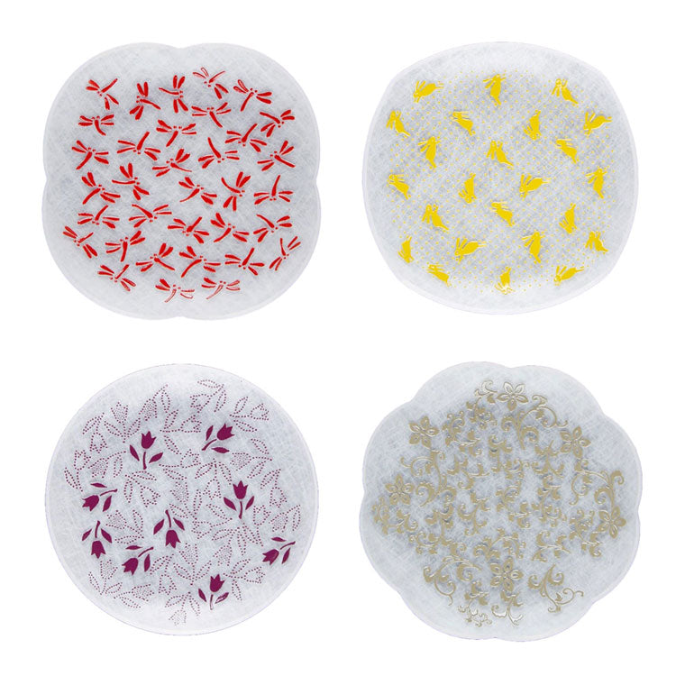 toumei×DOTS 京印伝 漆 まめざら 11cm 木箱入 4枚セット 送料無料 皿 食器 トウメイ 和食器 小皿 和柄
