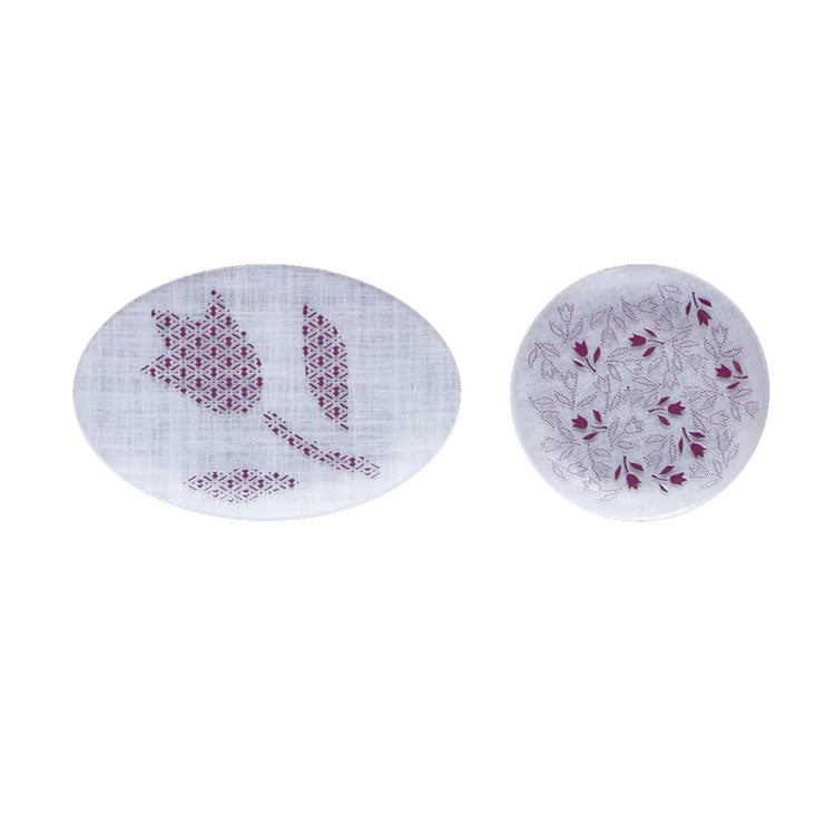 toumei×DOTS 京印伝 漆 まめざら11+コーバル15.5 木箱入 2種セット 送料無料 皿 食器 トウメイ 和食器 小皿 和柄