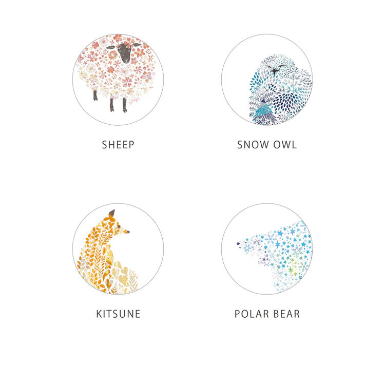 toumei×sotlight コースター 木箱入り 4枚セット 定形外 送料無料 トウメイ 動物 ひつじ フクロウ きつね ポーラーベア キッチン ギフト