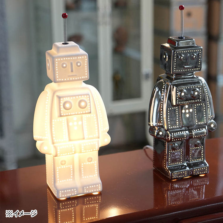 ダルトン ポーセリン ロボット ライト DS-0773MWT マットホワイト 送料無料 照明 卓上ランプ ナイトランプ クリスマス ギフト