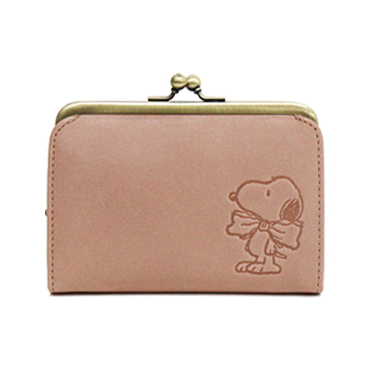 スヌーピー がま口 財布 73272 送料無料 牛革 本革 レザー お札入れ 小銭入れ コインケース SNOOPY ウォレット レディース ミニ財布 ピーナッツ