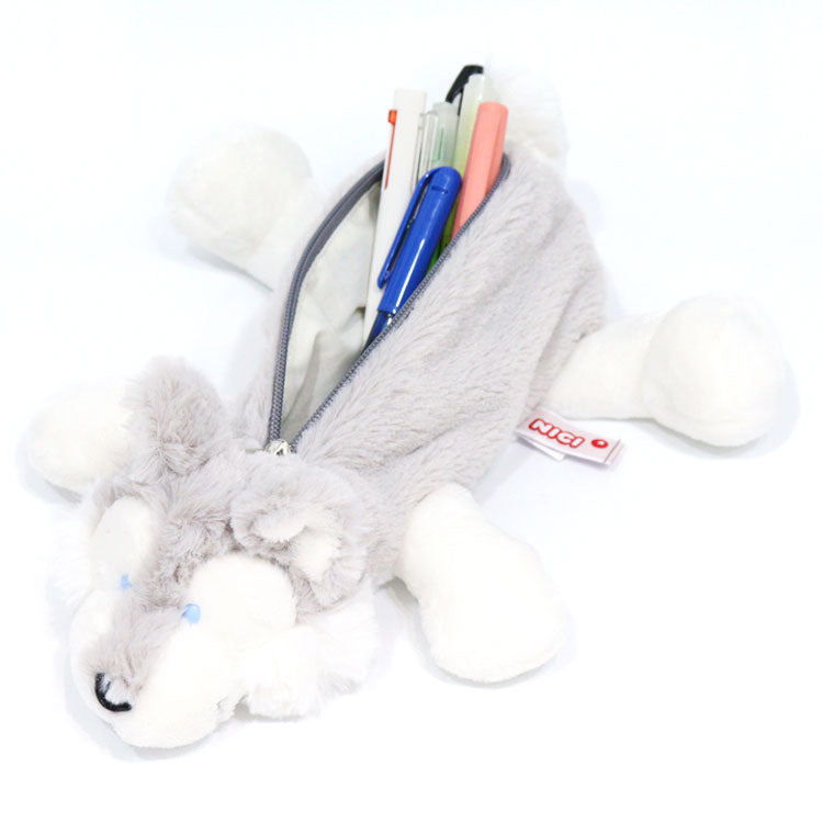 NICI ニキ コーギー シベリアンハスキー ボーダーコリー フィギュアポーチ 定形外 送料無料 ペンケース ポーチ 筆箱 ぬいぐるみ キャラクター コーギー