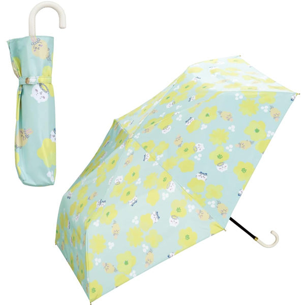 ちいかわ 遮光 花かんむり ねむい ミニ Wpc. 折り畳み傘 晴雨兼用 日傘 傘 雨傘 折りたたみ 定形外 送料無料 完全遮光 UVカット ハチワレ うさぎ モモンガ CK08 CK09