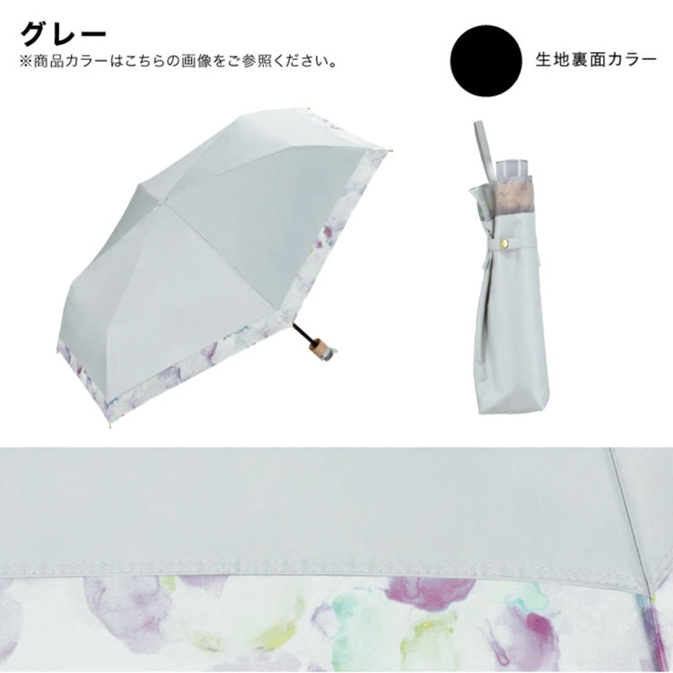 遮光 リムオーガンジープリント ミニ 日傘 折りたたみ傘 定形外 送料無料 Wpc. 傘 雨傘 折り畳み傘 801-11039-102 晴雨兼用