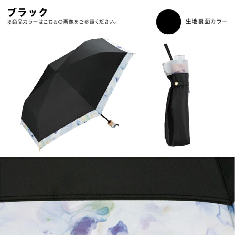 遮光 リムオーガンジープリント ミニ 日傘 折りたたみ傘 定形外 送料無料 Wpc. 傘 雨傘 折り畳み傘 801-11039-102 晴雨兼用