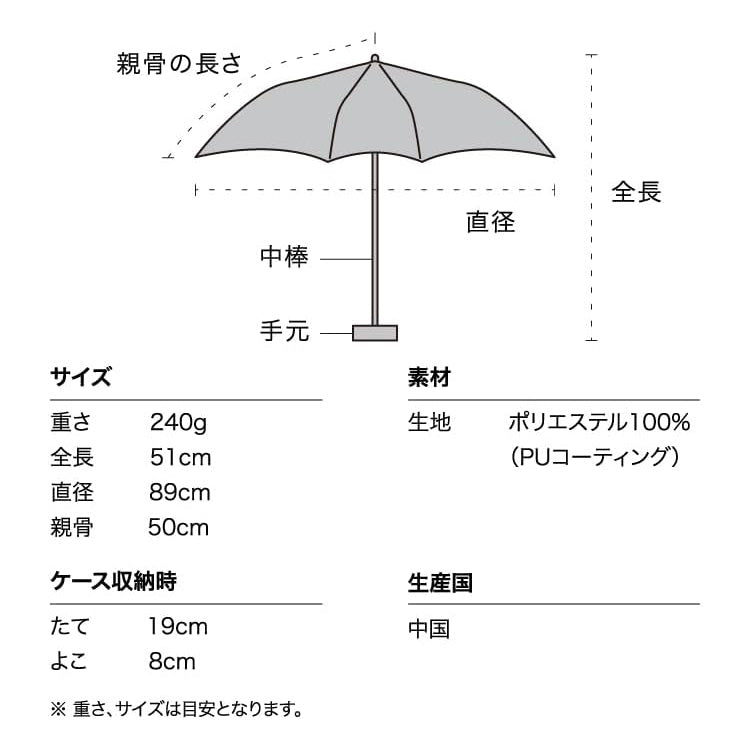 遮光 ハート刺繍ボーダー ミニ 折りたたみ傘 Wpc. 雨傘 折りたたみ 日傘 傘 折り畳み傘 801-15367-102 晴雨兼用 ハート ボーダー