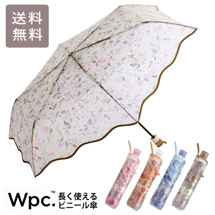 Wpc. ペールストーン アンブレラ ミニ 折りたたみ傘 定形外 送料無料 韓国 PT-0070-002 折り畳み 傘 ビニール傘 手開き wpc 軽量 軽い 半透明