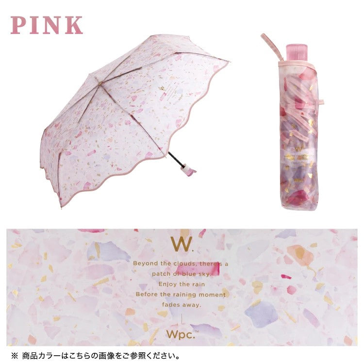 Wpc. ペールストーン アンブレラ ミニ 折りたたみ傘 定形外 送料無料 韓国 PT-0070-002 折り畳み 傘 ビニール傘 手開き wpc 軽量 軽い 半透明