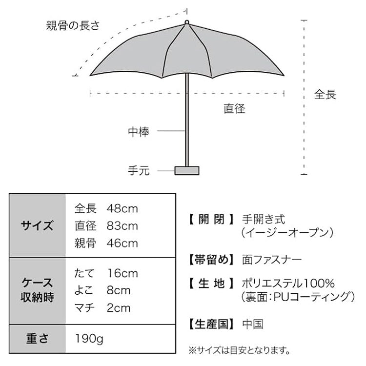 沖昌之×Wpc. 晴雨兼用 遮光 アンブレにゃん ドット ミニ 折りたたみ傘 PT-OM006-102 定形外 送料無料 日傘 傘 ねこ アンブレにゃん 折り畳み 雨傘