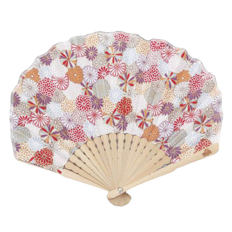 金華菊 扇子 セット 7XCP5111 定形外 送料無料 せんす レディース ギフト 暑さ対策 和装小物 花柄 桃色