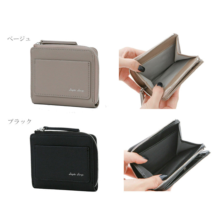 定形外送料無料 Lineare 折財布 2つ折り 財布 LJ-E1513 レガートラルゴ ラウンドファスナー ウォレット シンプル Legato Largo CarrotCompany