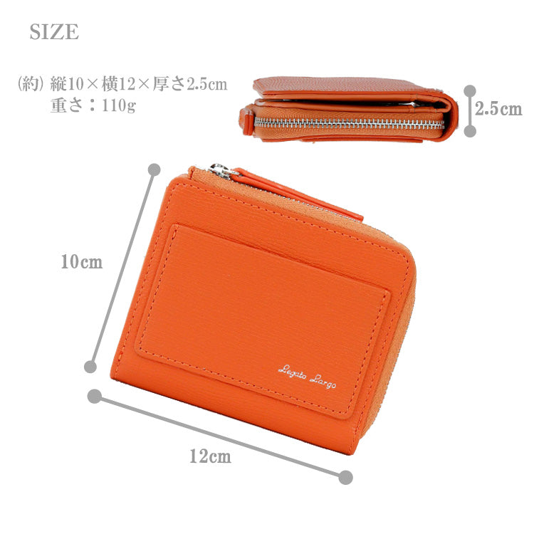 定形外送料無料 Lineare 折財布 2つ折り 財布 LJ-E1513 レガートラルゴ ラウンドファスナー ウォレット シンプル Legato Largo CarrotCompany