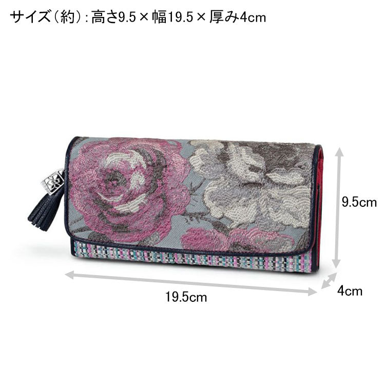 Think Bee!シンクビー ノクターンローズ 長財布 A000642 送料無料 ローズ バラ 財布 かぶせ レディース