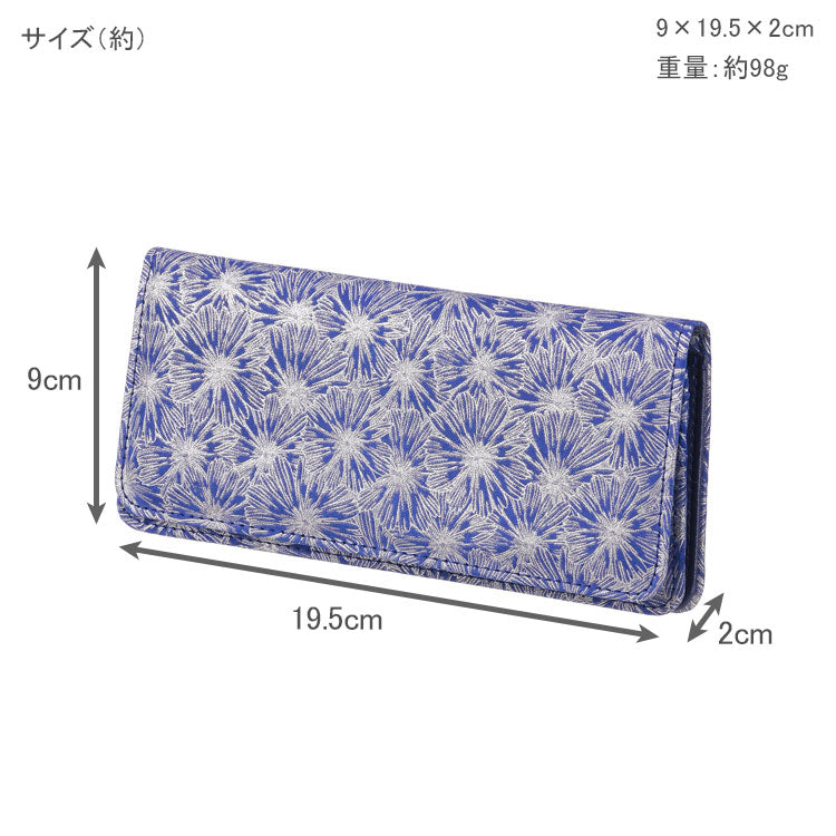 花火風 かぶせ 長財布 定形外 送料無料 財布 513-193 花火 ウォレット カード入れ 軽量 コンパクトブラック