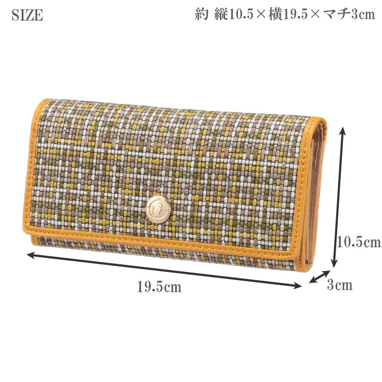 rio cocona 大人かわいい ジャガード風 長財布 L字ファスナー 小銭入れ カード収納 かぶせ型 ファスナータイプ おしゃれ 高見え レディース ブラック