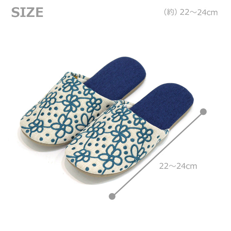 定形外送料無料 シビラ スリッパ オルファブレ SB-6251 ルームシューズ 花 刺繍 洗える 洗濯可 滑り止め 前詰まり レディース 花 ブランド