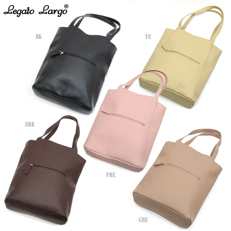 送料無料 Legato Largo マットスキンフェイクレザー A4トート バッグ LH-L0031 トートバッグ A4サイズ MIHABAG スリム