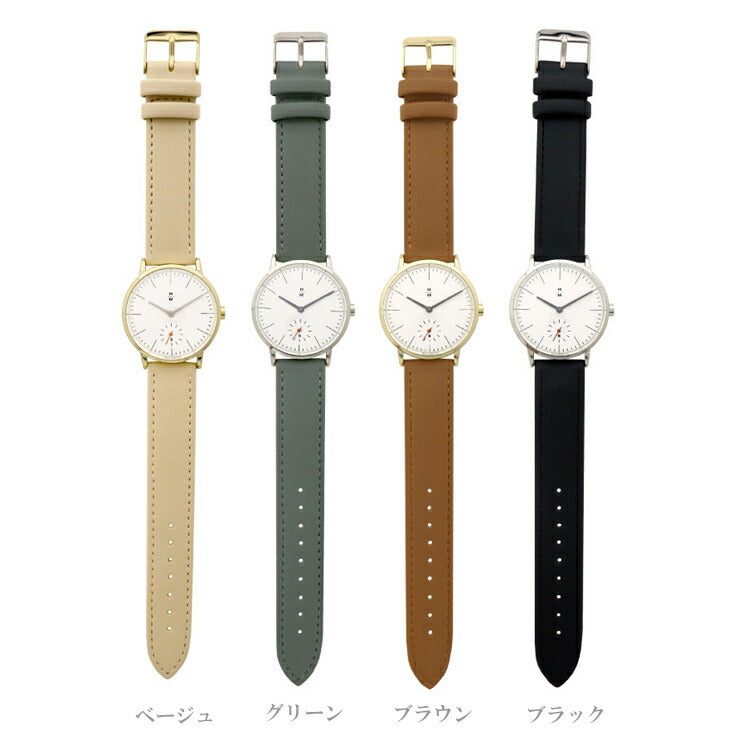 定形外送料無料 フィールドワーク カジュセコ 腕時計 YM021 スモセコ アナログ 時計 革ベルト ユニセックス 男女兼用 メンズ レディース 日本製 保証付き カジュアル