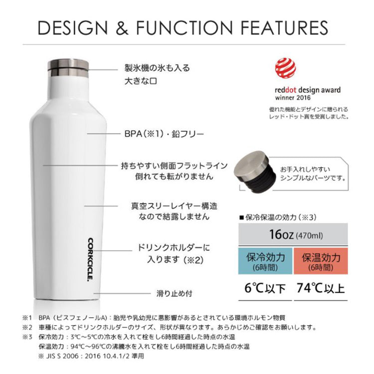 送料無料 コークシクル キャンティーン ライフルペーパー 470ml 水筒 RP2016G マグボトル ボトル コラボ ステンレス 保冷 保温 真空断熱構造 ステンレス 滑り止め付き