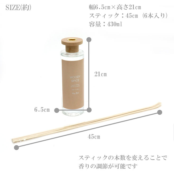 送料無料 Horn Please MADE フレグランス ディフューザー ウッドリッド L 107772 アロマディフューザー ルームフレグランス ベルガモット ヴァーベナ レモン グレープフルーツ 柑橘系 天然