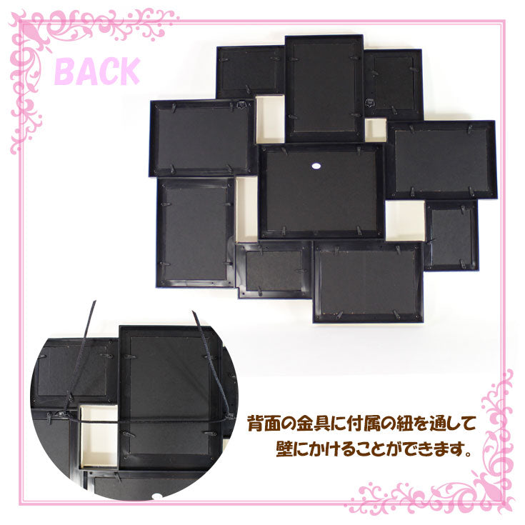 【送料無料】 youpower デコレーション 10 ウォールフレーム ミックス df-07003 壁掛け 10枚 アンティーク調 フォトフレーム