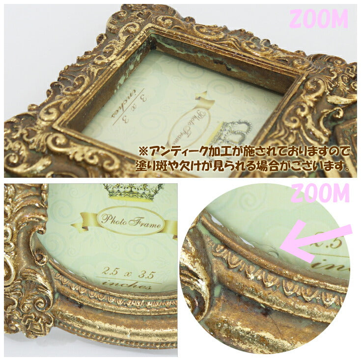 ロイヤルサロン ファミリーフォトフレーム = 5窓 写真立て 壁掛け ヨーロピアン アンティーク クラシック 輸入雑貨 x609 cw1 秋月貿易 ポストカード