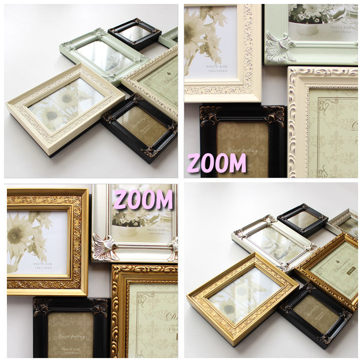 送料無料 フォトフレーム 壁掛け デコレーション 6 ウォール&スタンド ゴールドミックス df-05002 ユーパワー