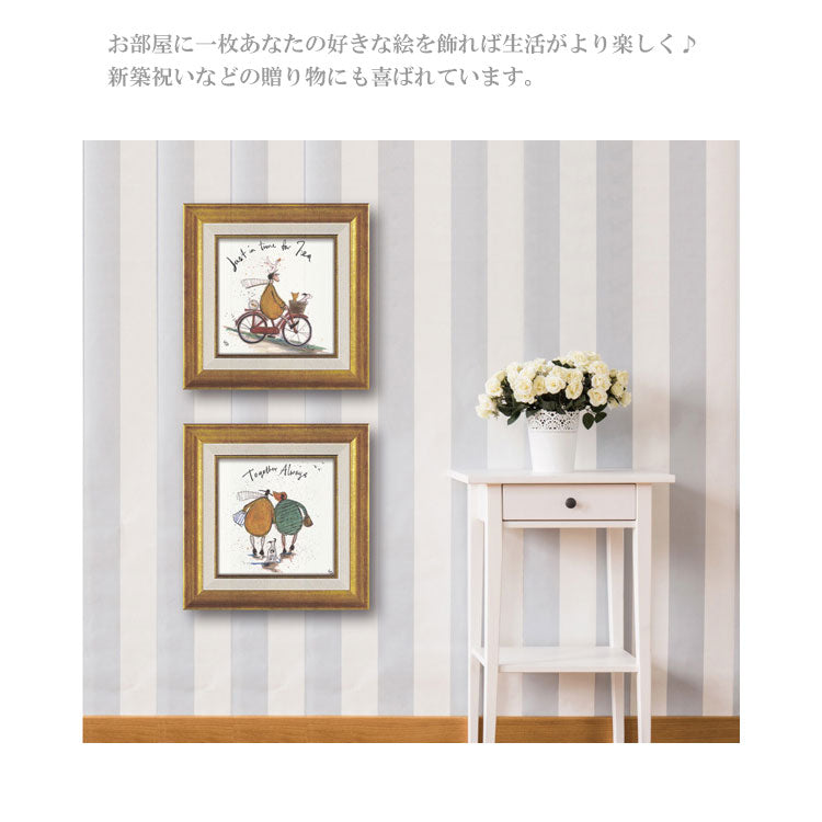 ユーパワー アートフレーム サムトフト お茶の時間 st-04016 絵画 ギフト アート おしゃれ 北欧 インテリア お部屋