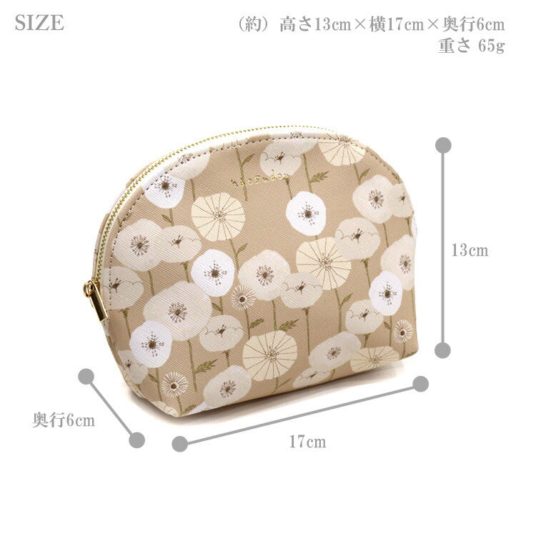 定形外送料無料 nao sudou シェルポーチ NSF-166 NSF-167 NSF-168 ナオスドウ ポーチ 化粧ポーチ コスメポーチ 小物入れ パステル 花柄 チューリップ バラ シンプル