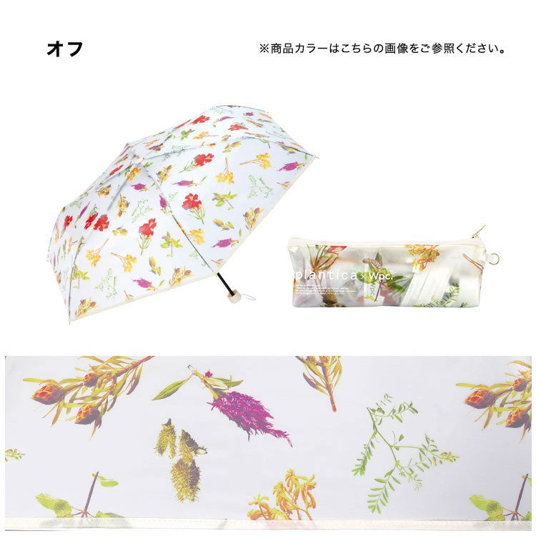 定形外送料無料 Wpc. plantica×フラワーアンブレラプラスティック ミニ plv001-002 雨傘 ビニール傘 透明 半透明 レディース