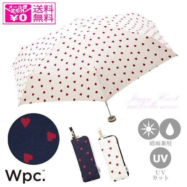 定形外送料無料 Wpc. ジャギー ハート ミニ 折りたたみ傘 424-126 雨傘